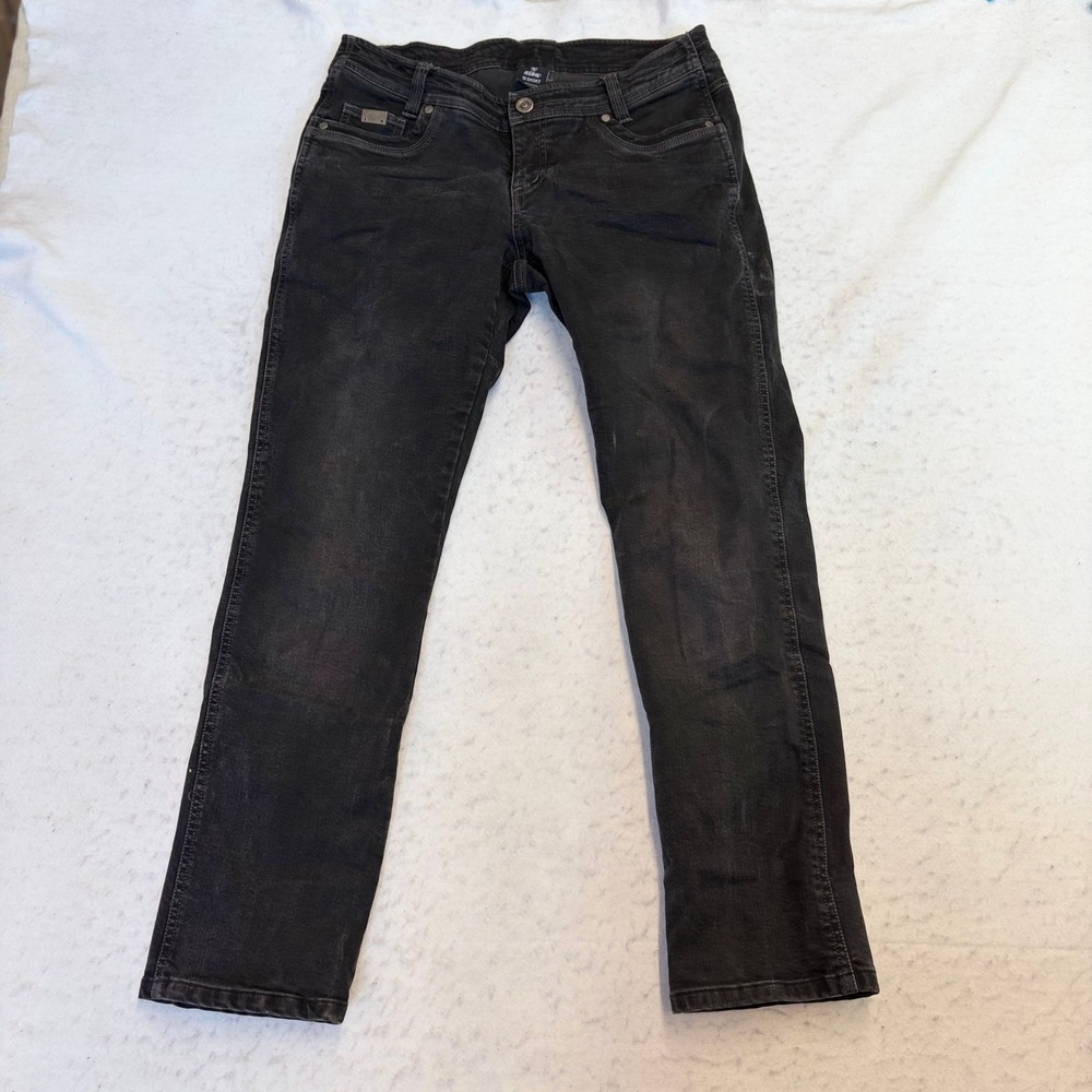 Kuhl Jeans Womens 10 Short Black Straight Leg Stretch Denim